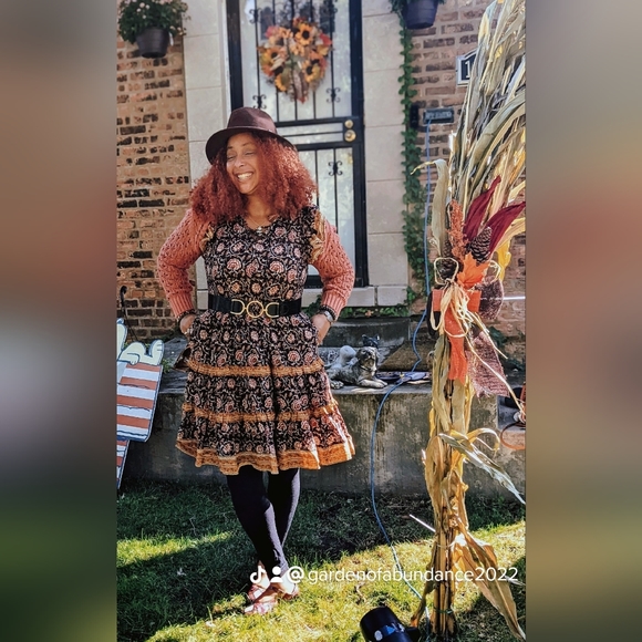 ♥️ Anthropologie 🤎💛 Almeria LDress by Othilia - Picture 1 of 12
